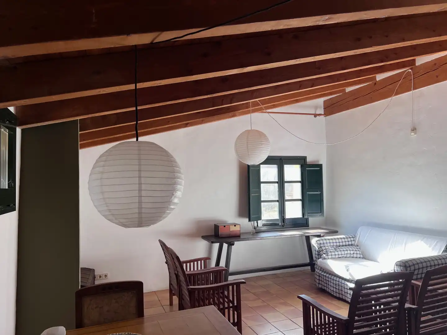 Sala d'estar de Finca rústica en venda en Mieres (Girona) amb Aire condicionat, Jardí privat i Parquet