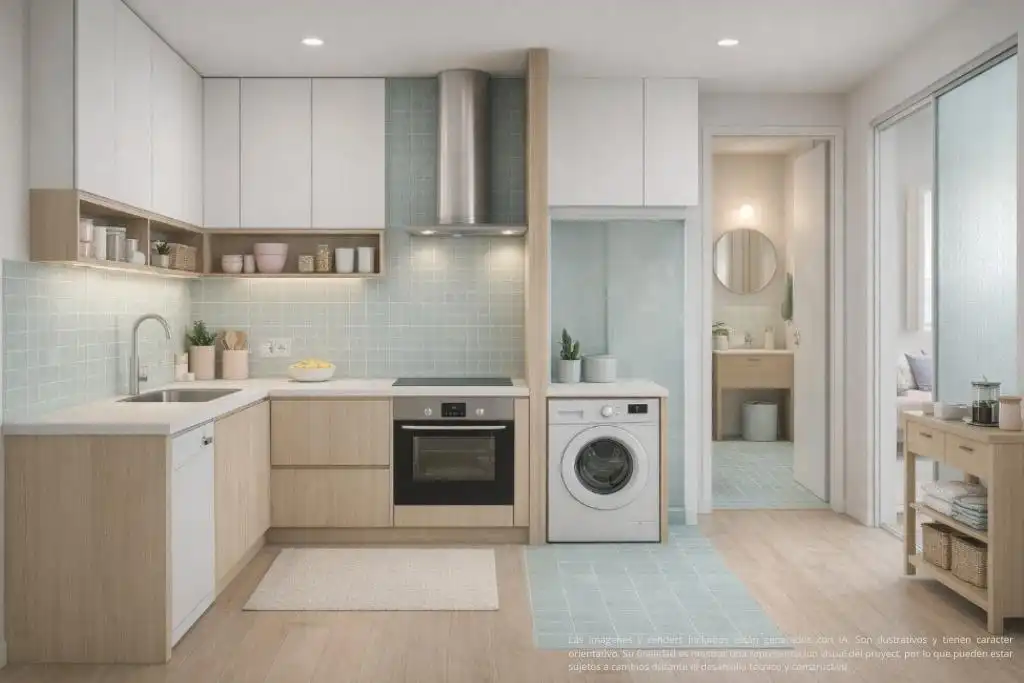 Cocina de Piso en venta en Los Corrales de Buelna  con Calefacción y Parquet