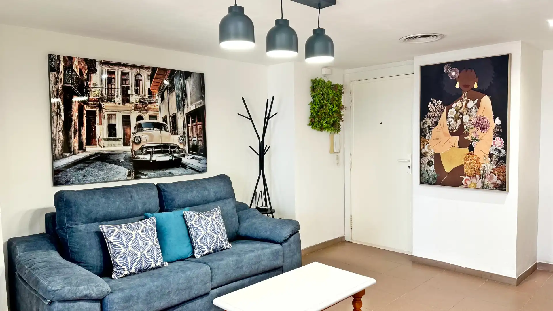 Sala d'estar de Apartament de lloguer en Gandia amb Aire condicionat, Calefacció i Parquet