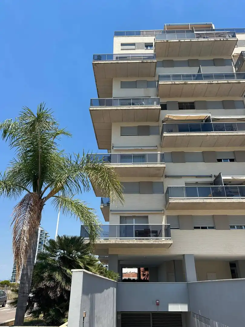 Außenansicht von Wohnungen zur Miete in Moncofa mit Klimaanlage, Privatgarten und Terrasse