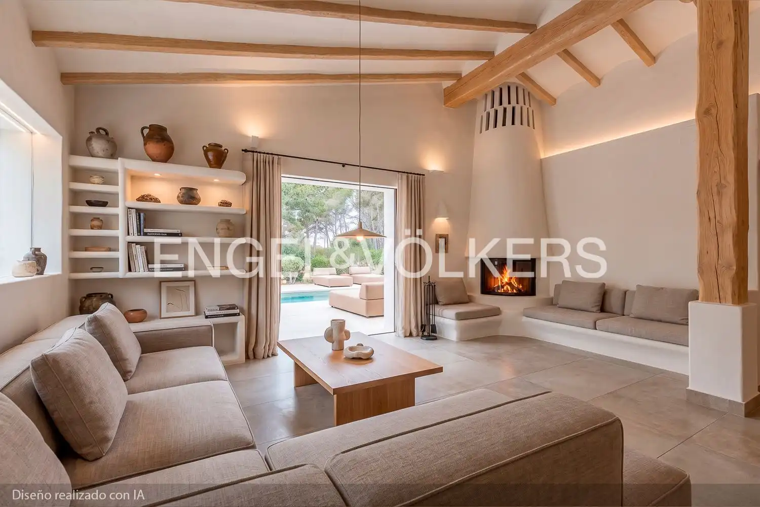 Sala de estar de Casa o chalet en venta en Jávea / Xàbia con Calefacción, Jardín privado y Terraza