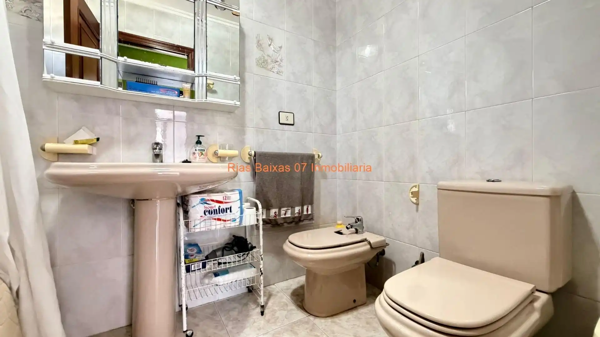 Bathroom of Flat for sale in Cortegada  with Heating, Terrace and Furnished