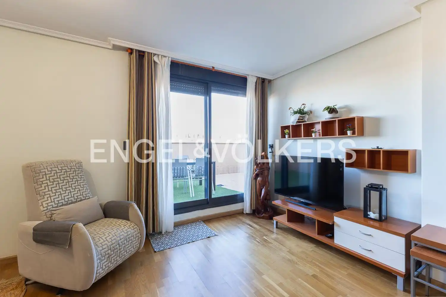 Wohnzimmer von Dachboden zur Miete in Valencia mit Klimaanlage, Heizung und Parkett