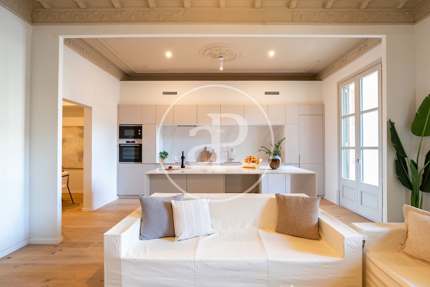 Sala de estar de Piso en venta en  Barcelona Capital con Aire acondicionado, Calefacción y Terraza