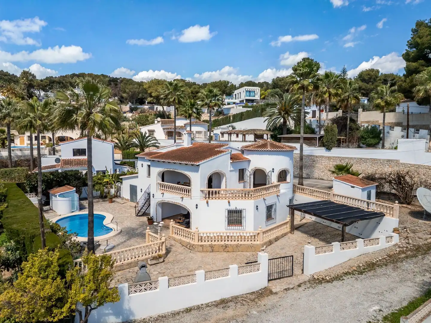 Außenansicht von Haus oder Chalet zum Verkauf in Moraira mit Klimaanlage