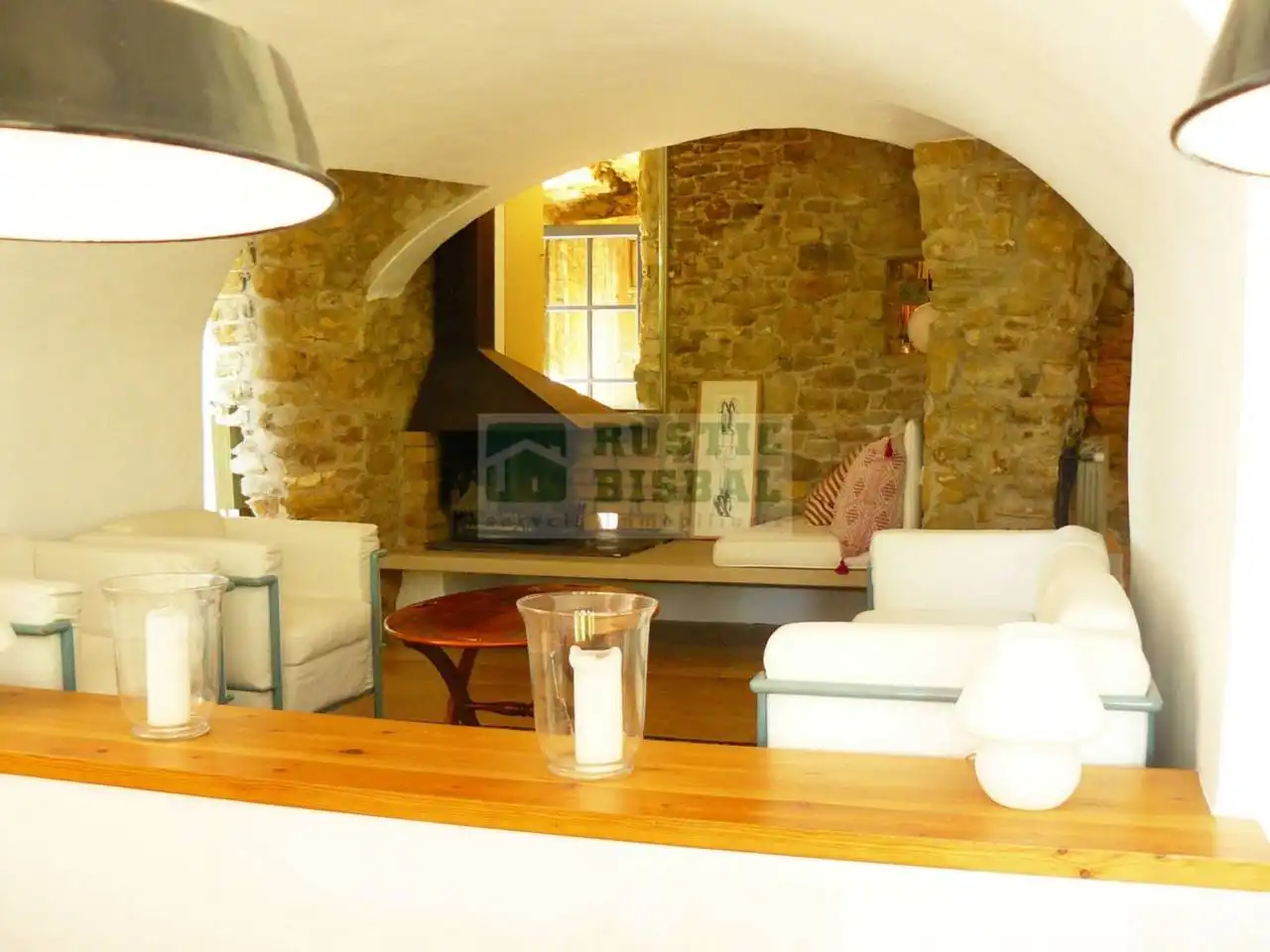 Sala de estar de Finca rústica de alquiler en Madremanya con Calefacción, Jardín privado y Terraza