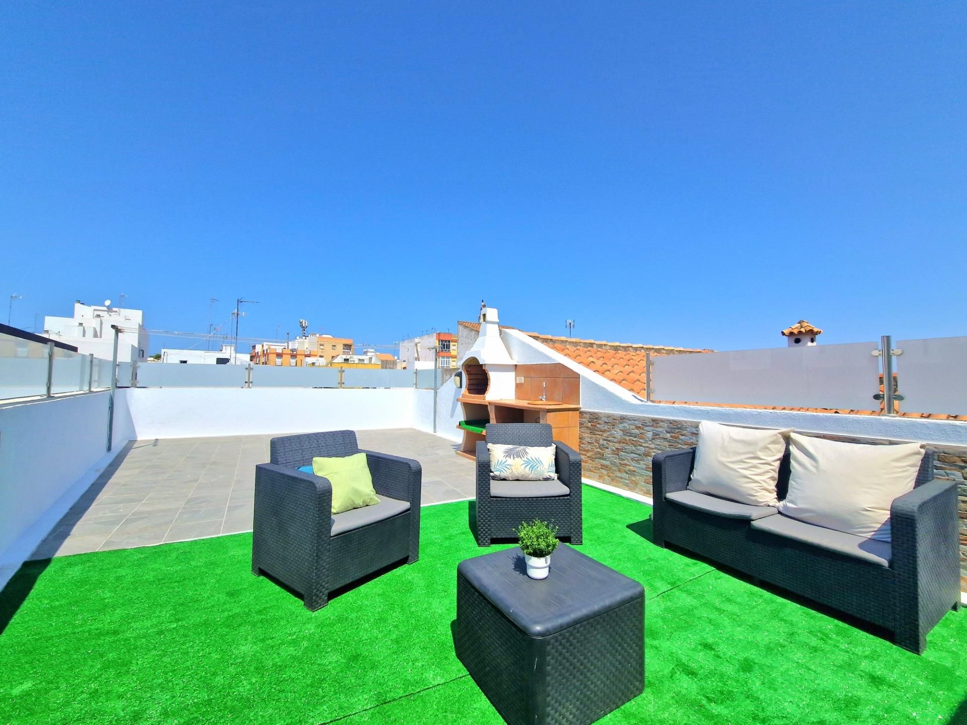 Terrassa de Casa adosada en venda en Chiclana de la Frontera