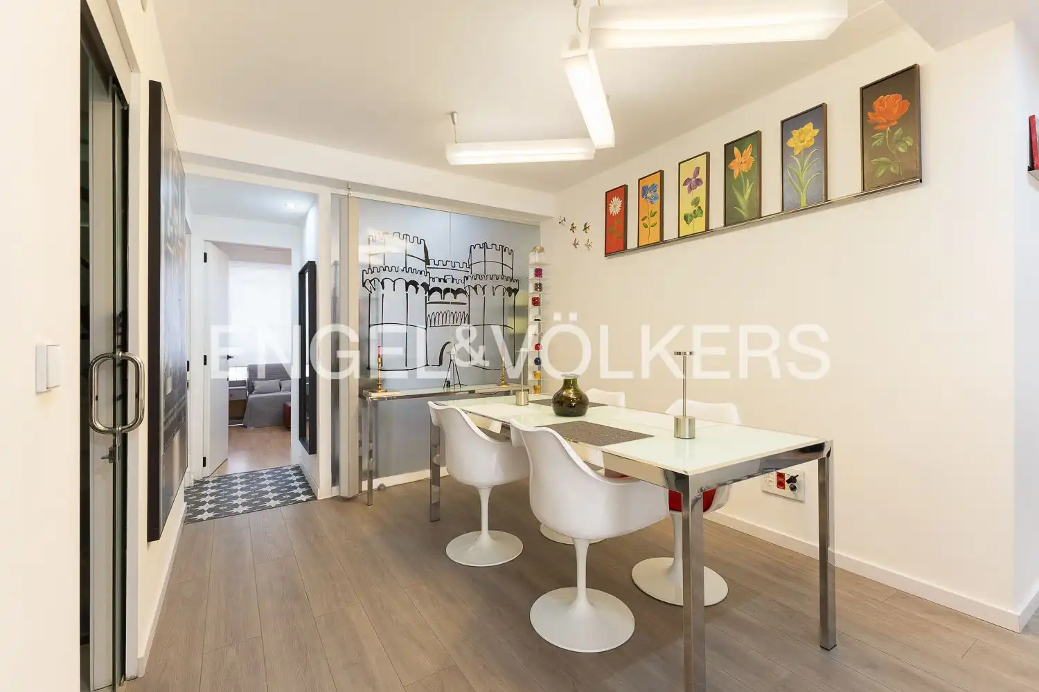 Dining room of Flat for rent in Valencia  with Air Conditioner, Heating and Parquet flooring