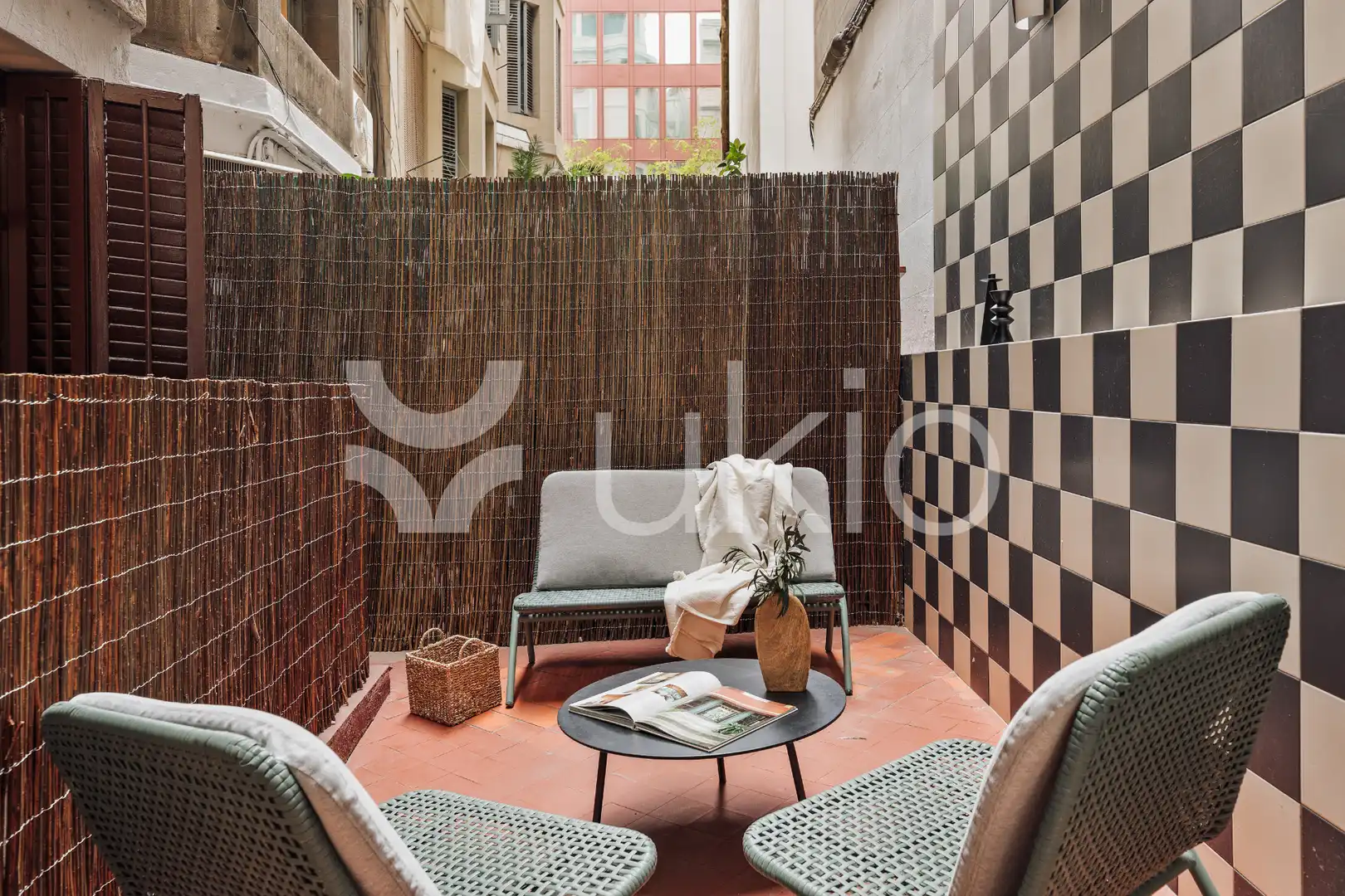 Terraza de Apartamento de alquiler en Barcelona con Aire acondicionado, Calefacción y Terraza