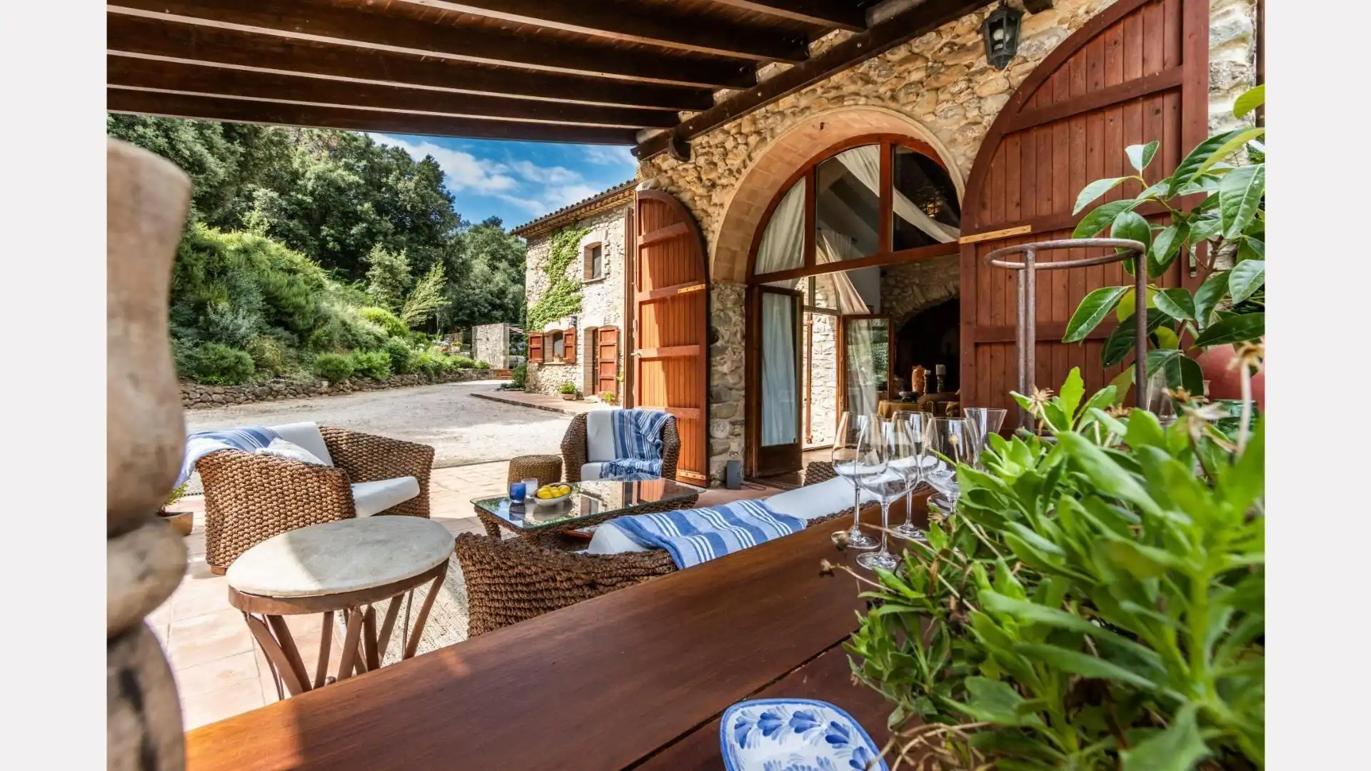Terraza de Finca rústica en venta en Esponellà con Aire acondicionado, Calefacción y Jardín privado
