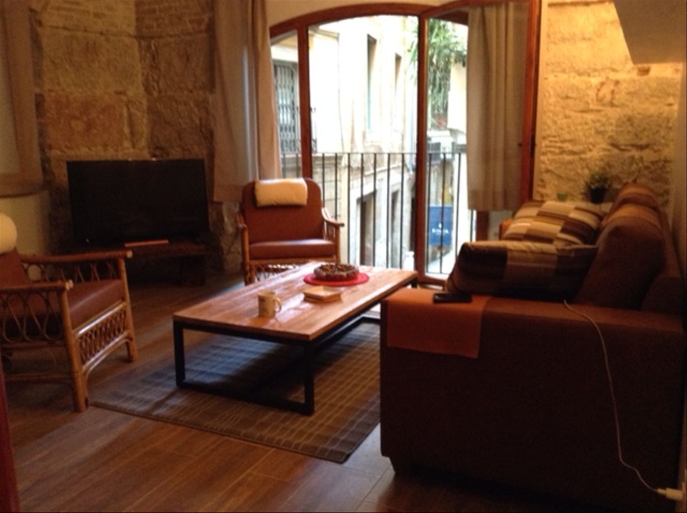 Living room of Flat for sale in  Barcelona Capital  with Heating and Furnished