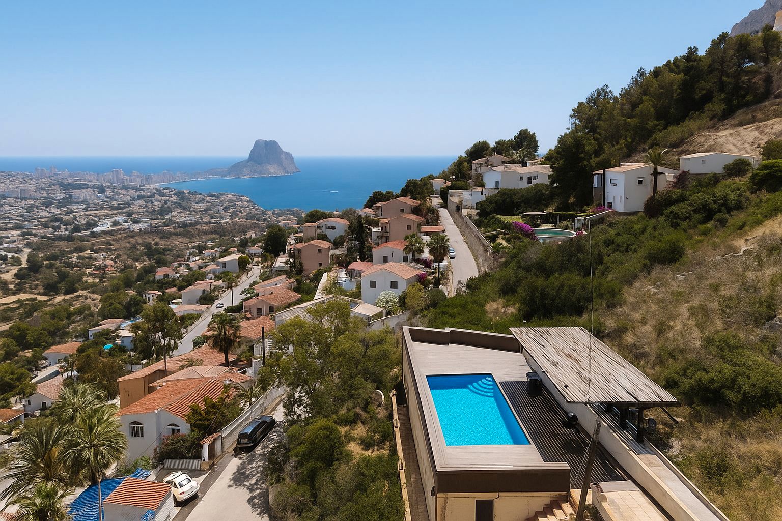 Vista exterior de Casa o xalet en venda en Calpe / Calp amb Aire condicionat, Calefacció i Jardí privat