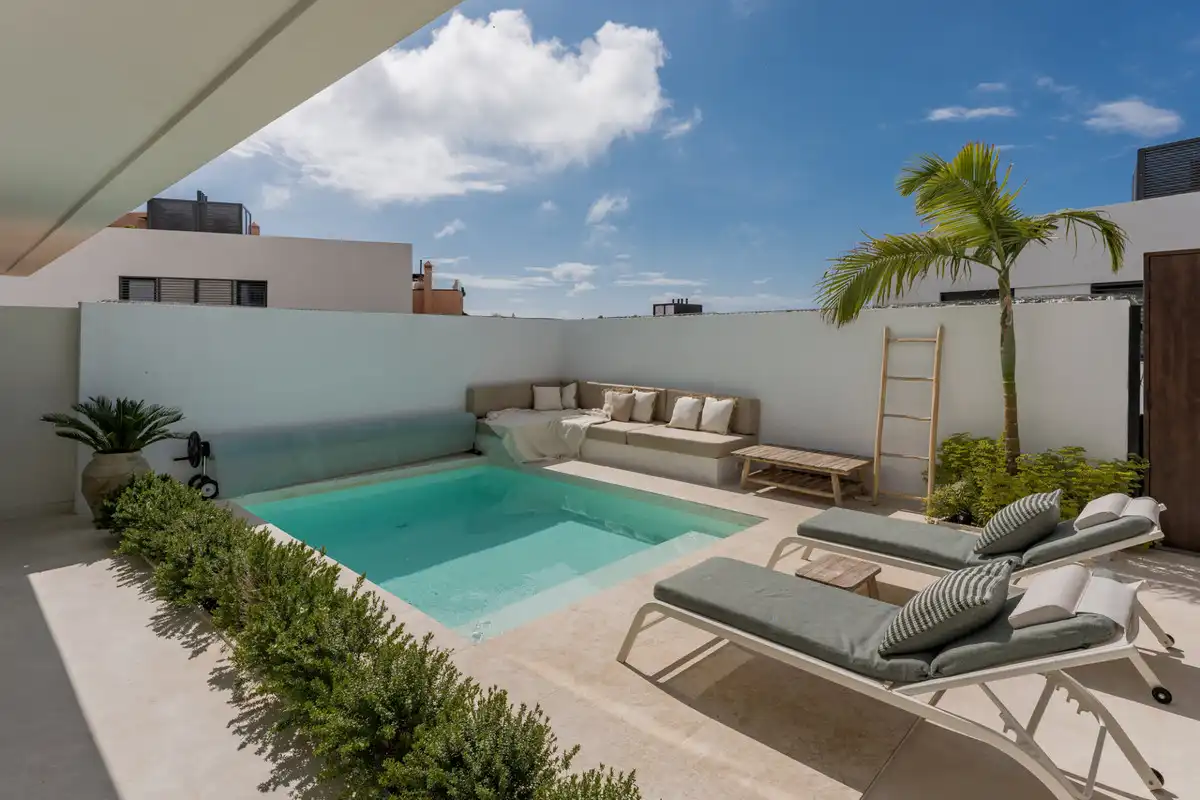 Swimming pool of Detached homes for sale in Mijas  with Private garden and Swimming Pool