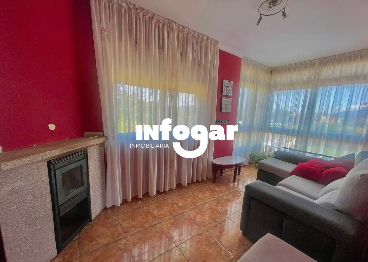 Sala de estar de Casa o chalet en venta en O Rosal   con Terraza, Trastero y Amueblado