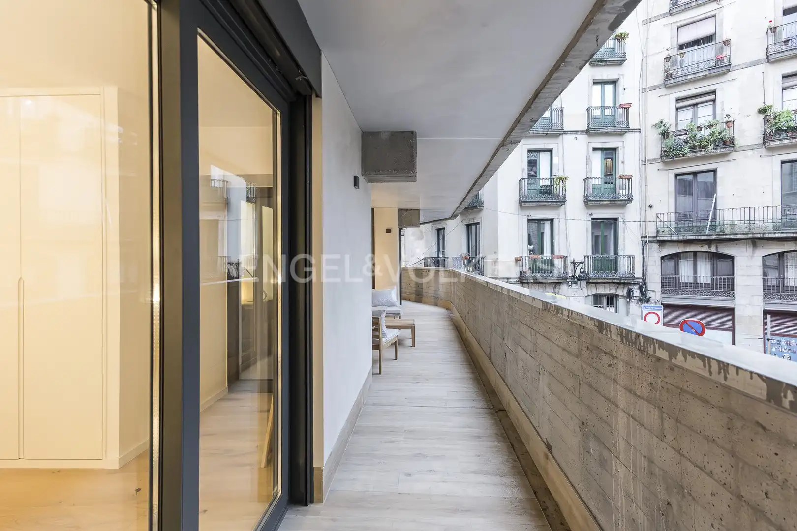Terrasse von Wohnung zur Miete in Barcelona mit Klimaanlage, Heizung und Parkett