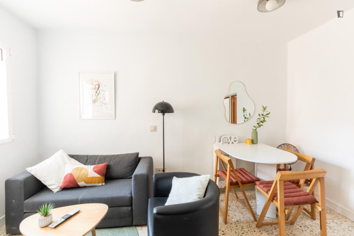 Living room of Apartment to rent in  Madrid Capital  with Furnished, Oven and Washing machine