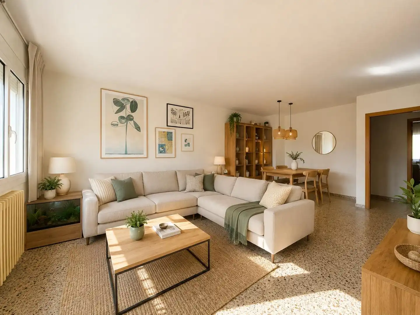 Wohnzimmer von Wohnung zum Verkauf in Terrassa mit Heizung, Terrasse und Möbliert
