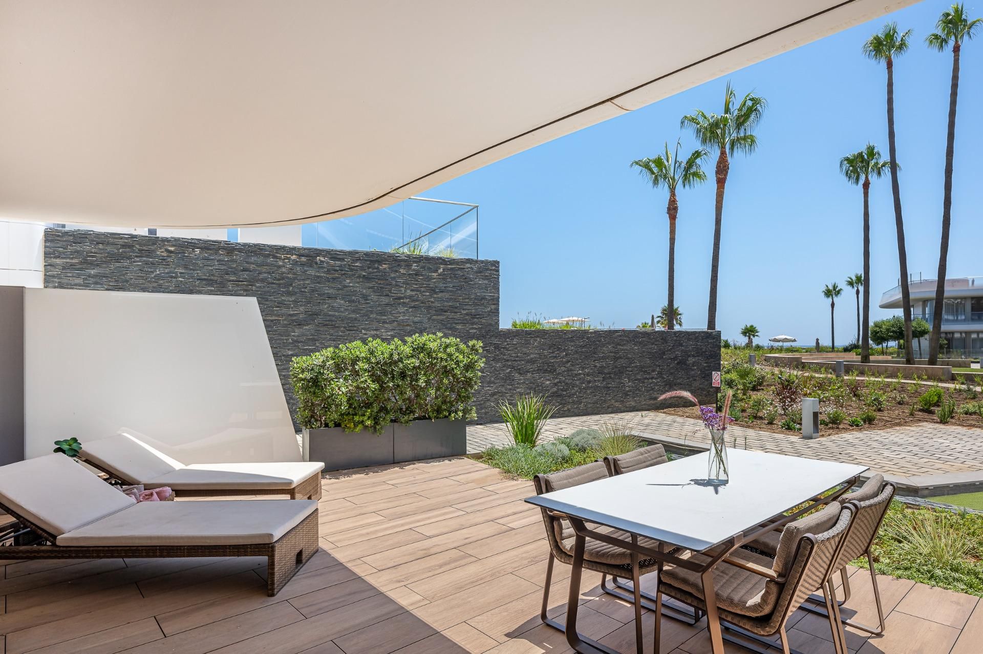 Terraza de Planta baja en venta en Estepona con Aire acondicionado, Jardín privado y Terraza