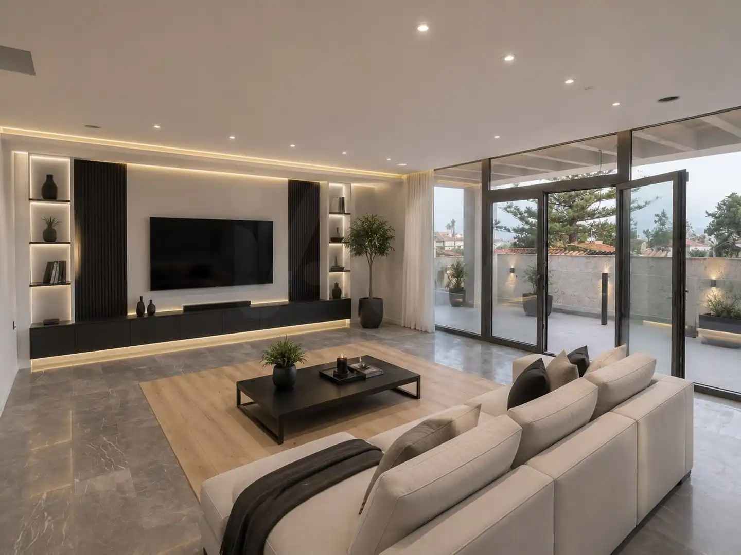 Sala de estar de Casa o chalet en venta en Rincón de la Victoria con Aire acondicionado, Calefacción y Terraza