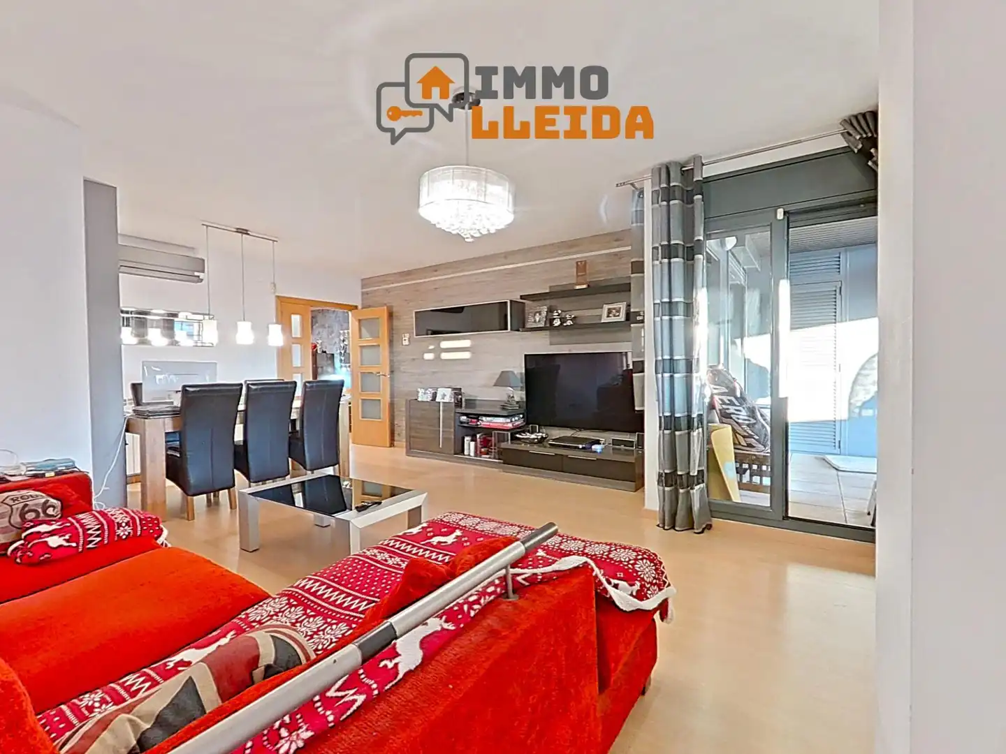 Wohnzimmer von Wohnung zum Verkauf in Lleida mit Klimaanlage, Heizung und Privatgarten