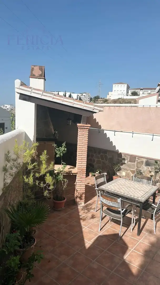 Terraza de Casa adosada en venta en Nerja con Jardín privado, Terraza y Piscina comunitaria