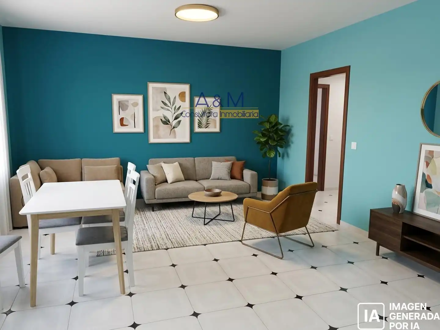 Wohnzimmer von Wohnung zum Verkauf in Nava del Rey mit Heizung und Abstellraum