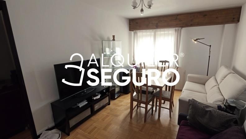 Sala d'estar de Pis de lloguer en  Madrid Capital amb Calefacció, Terrassa i Moblat