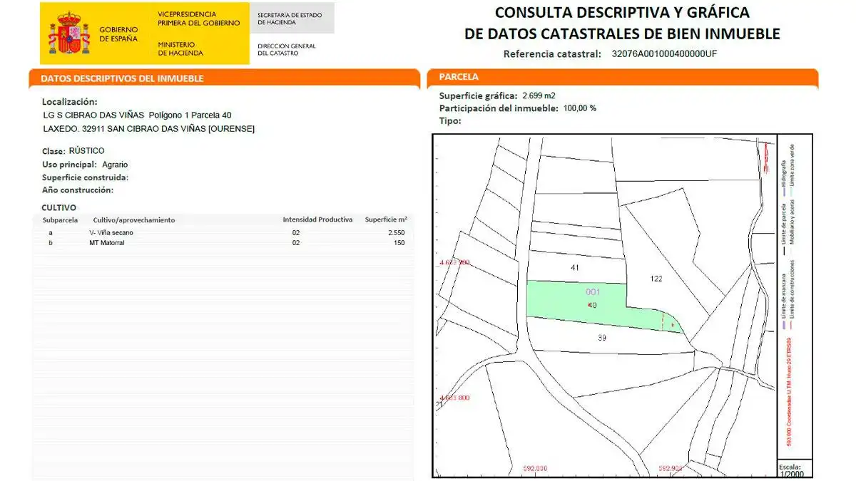 Residencial en venda a CIBRAO DAS VIÑAS LAXEDO, POLIGONO 1, -1, San Cibrao das Viñas