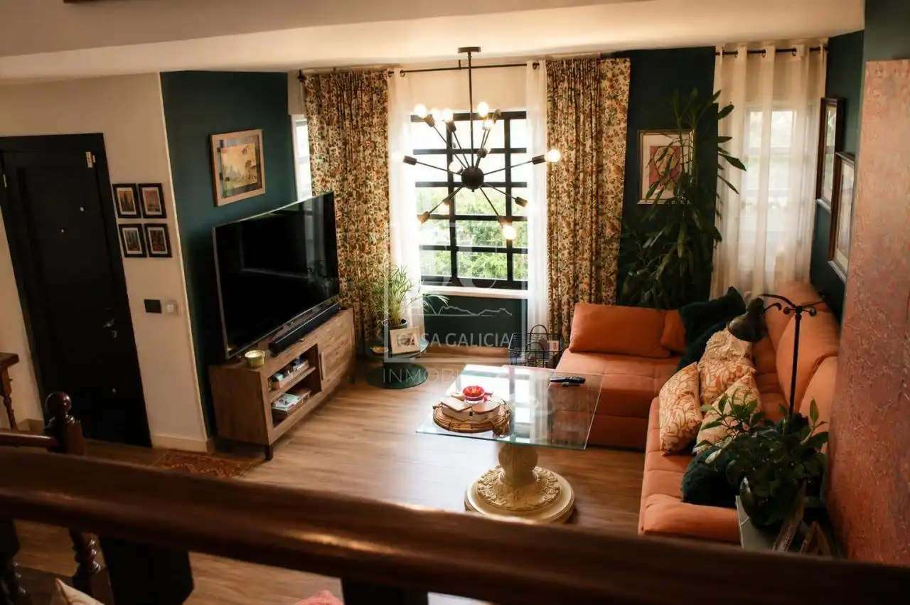Sala de estar de Casa adosada en venta en Baiona con Calefacción, Jardín privado y Terraza