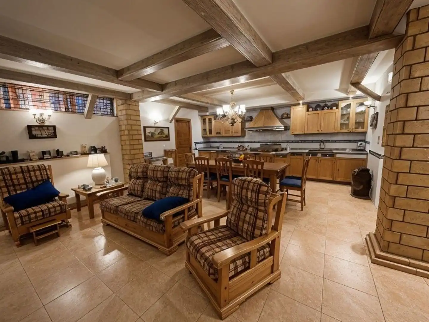 Sala de estar de Casa adosada en venta en Cuarte de Huerva con Aire acondicionado, Calefacción y Jardín privado