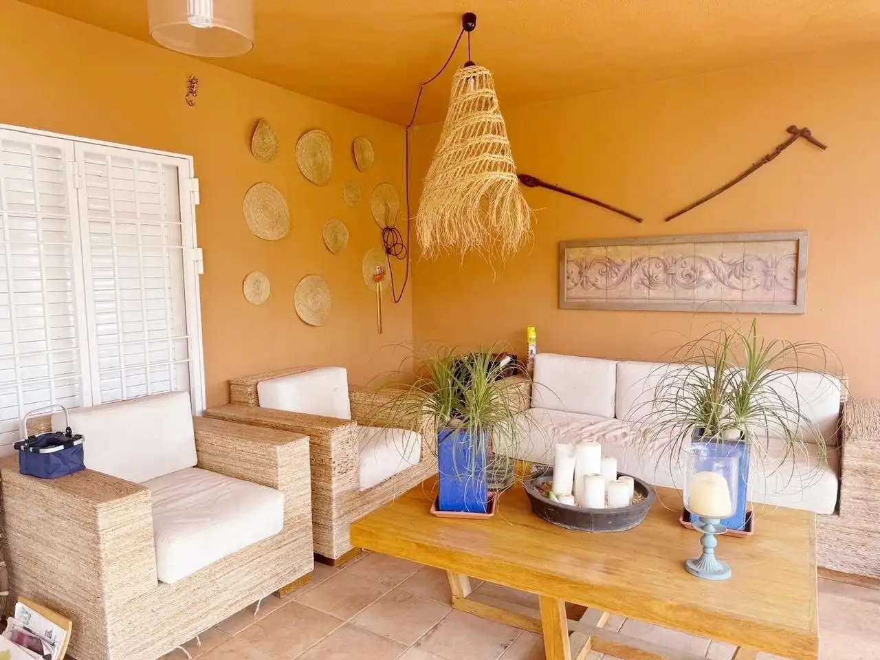 Sala d'estar de Casa o xalet en venda en Borriol amb Aire condicionat, Jardí privat i Terrassa
