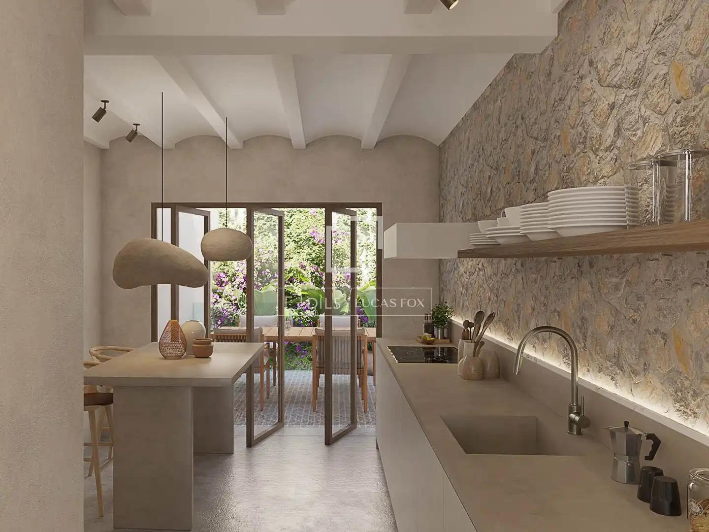 Cocina de Finca rústica en venta en Búger con Terraza