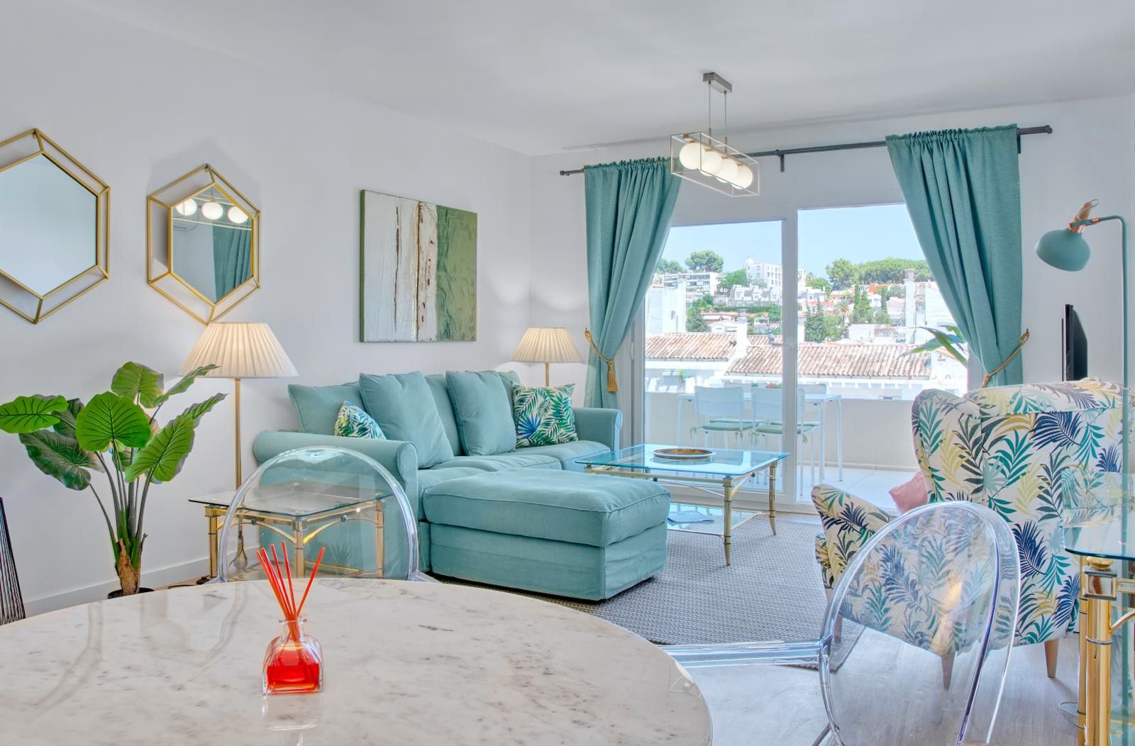 Living room of Apartment to rent in Marbella  with Air Conditioner, Heating and Terrace