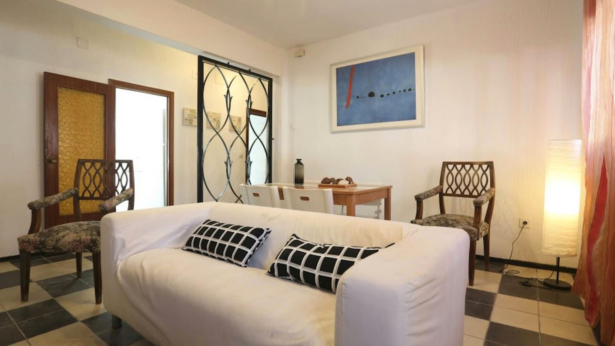 Living room of Flat to rent in  Madrid Capital  with Furnished, Washing machine and TV