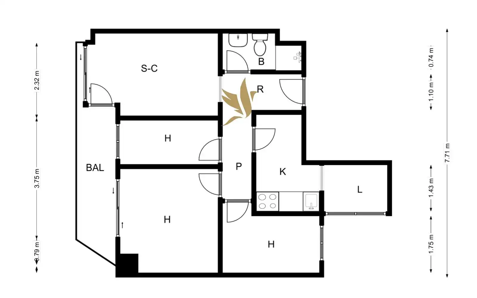 Wohnung zum Verkauf in Badalona mit Terrasse