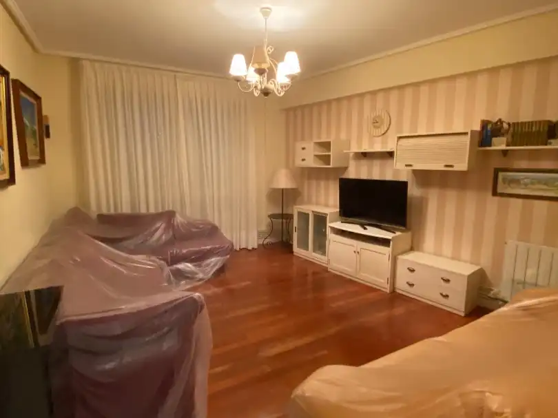 Living room of Flat for rent in Gorliz  with Heating, Parquet flooring and Furnished