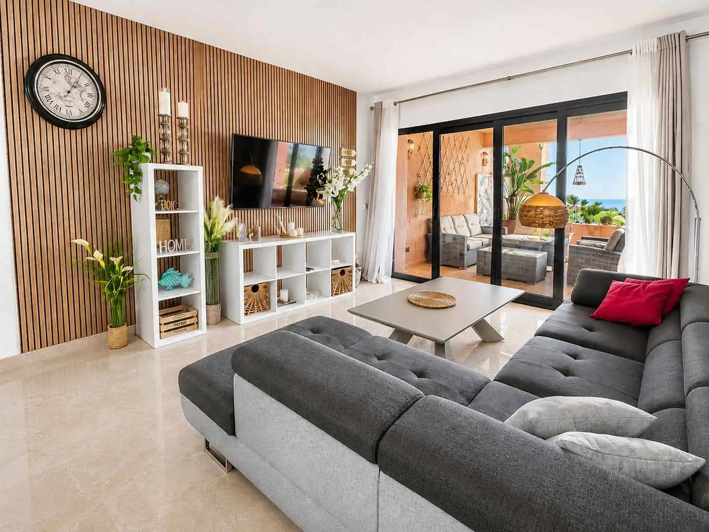 Sala de estar de Apartamento en venta en Manilva con Aire acondicionado, Calefacción y Terraza
