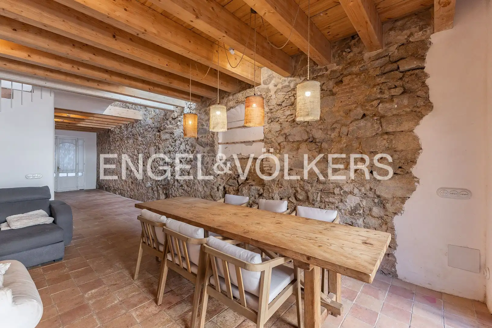 Dining room of Houses for rent in Sant Pol de Mar  with Air Conditioner, Heating and Parquet flooring