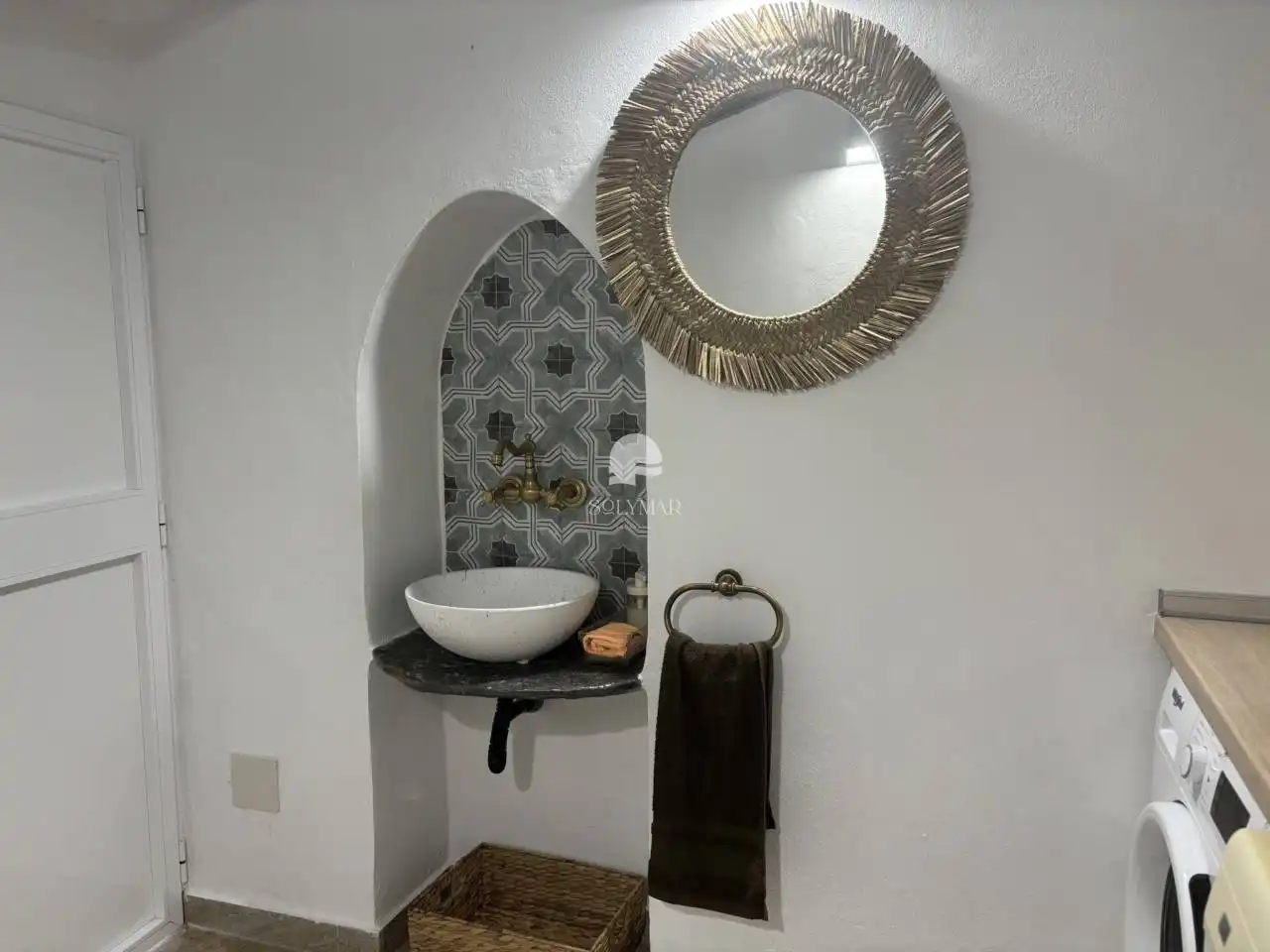 Badezimmer von Haus oder Chalet zur Miete in Canillas de Aceituno mit Klimaanlage, Privatgarten und Terrasse