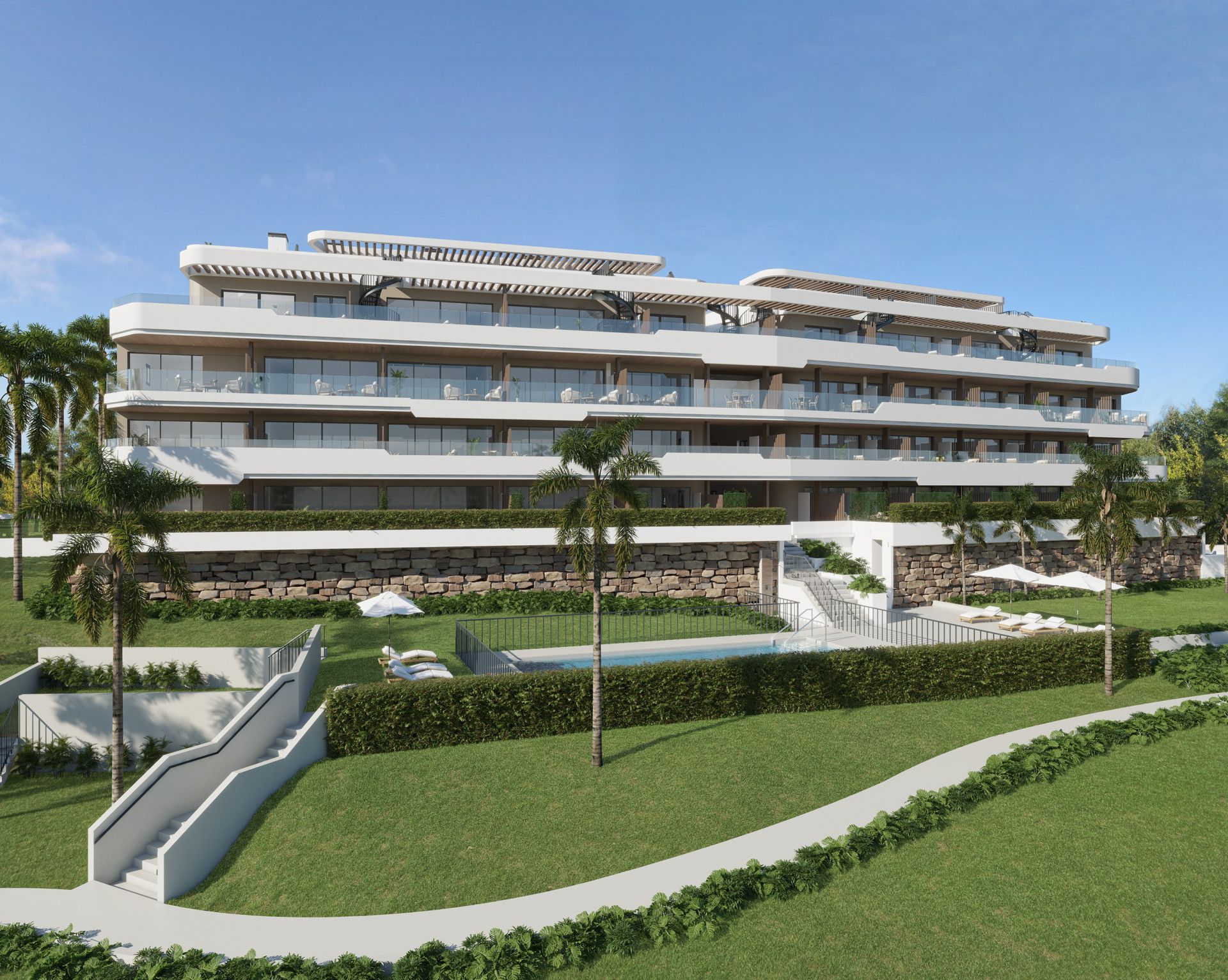 Vista exterior de Apartament en venda en Manilva amb Aire condicionat, Terrassa i Traster