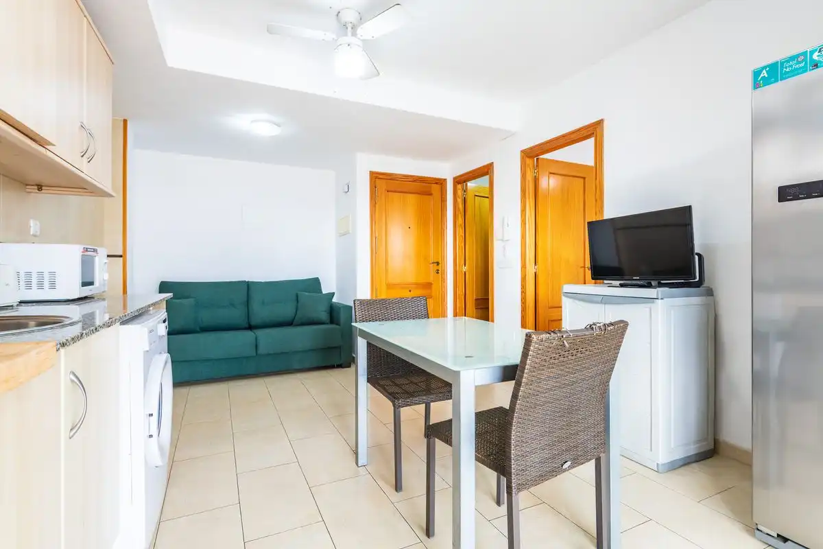 Living room of Flat for sale in Moncofa  with Heating, Terrace and Furnished