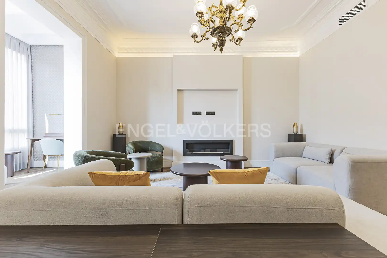 Sala de estar de Piso de alquiler en Barcelona con Aire acondicionado, Calefacción y Parquet