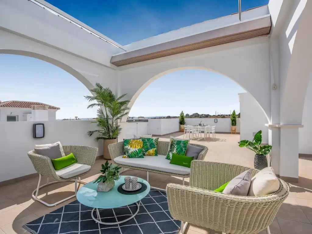 Terrace of Apartments for sale in Rojales  with Air Conditioner, Private garden and Community pool