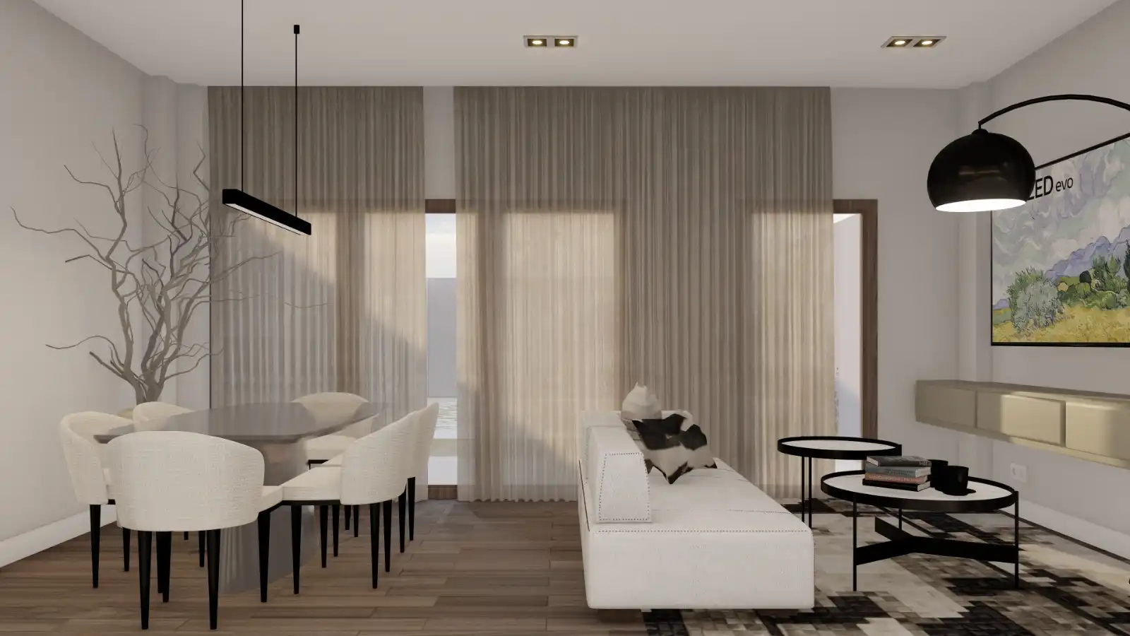 Sala de estar de Casa adosada en venta en El Puig de Santa Maria con Aire acondicionado, Calefacción y Jardín privado