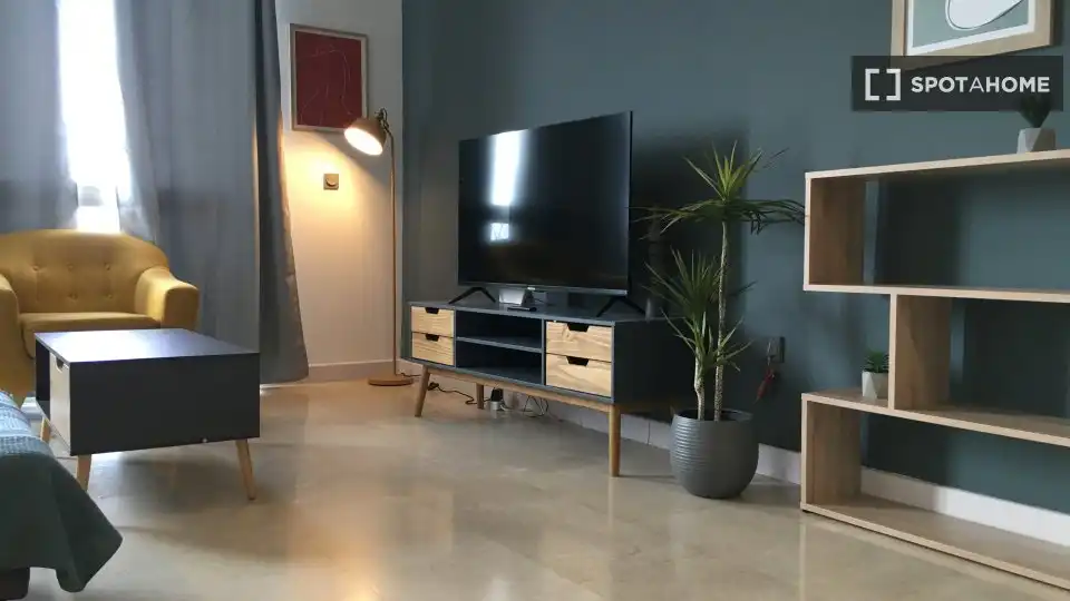 Wohnzimmer von Wohnung zur Miete in Madrid mit Klimaanlage, Heizung und Möbliert