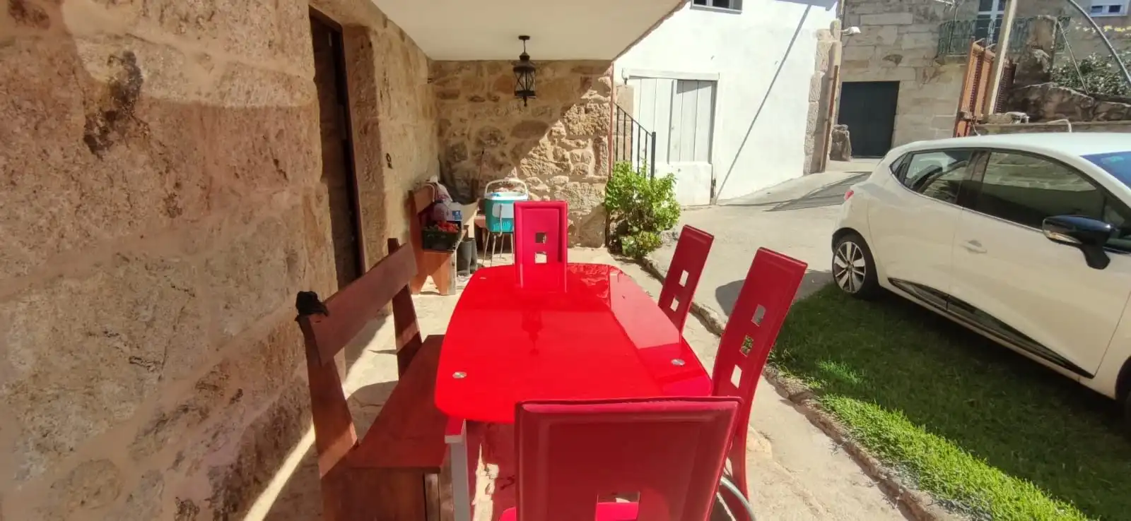 Terrassa de Casa o xalet en venda en Crecente amb Jardí privat i Moblat