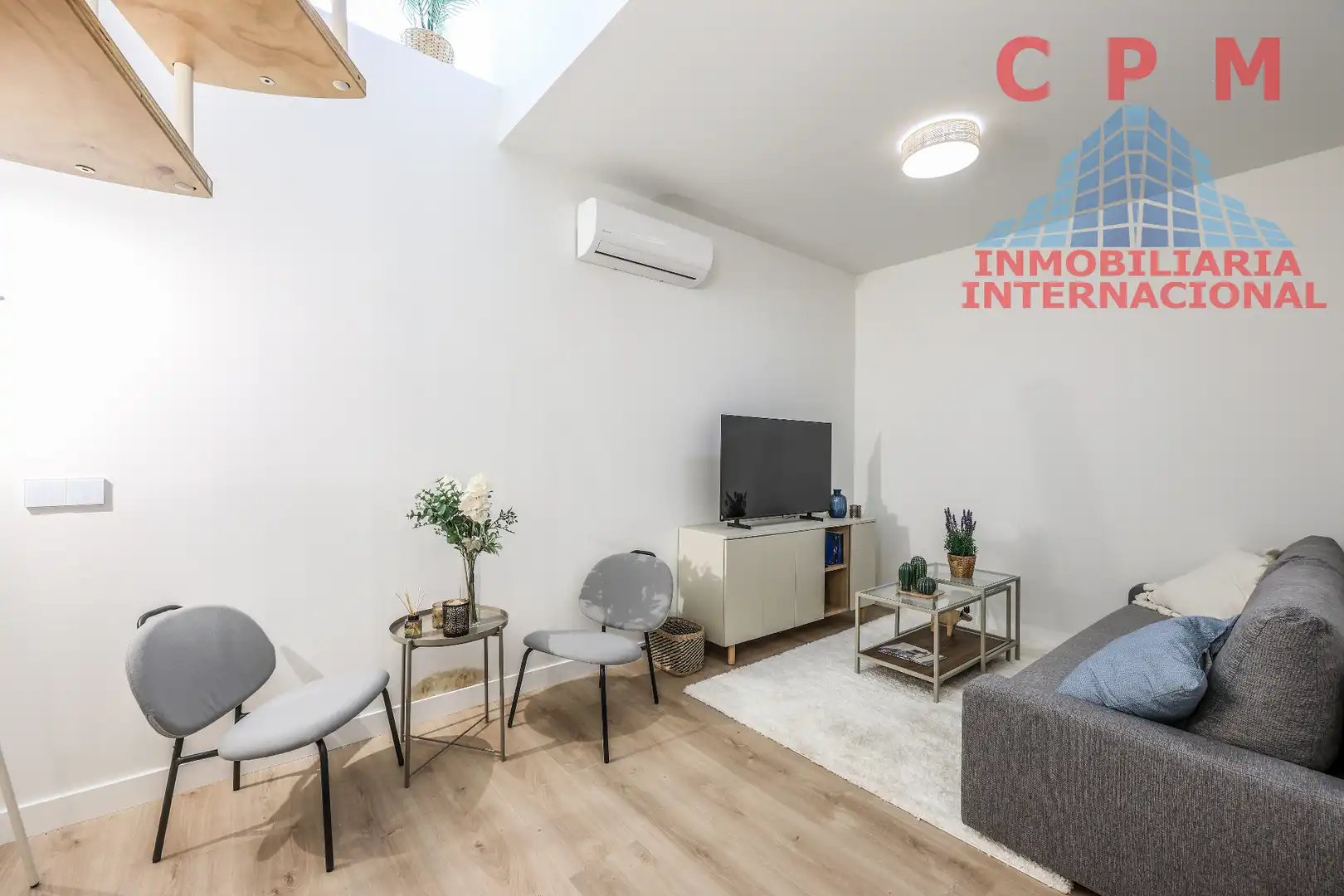 Wohnzimmer von Maisonette zur Miete in Madrid mit Klimaanlage, Heizung und Parkett