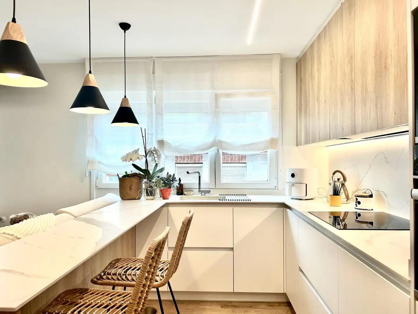 Cocina de Piso en venta en Santurtzi  con Calefacción, Parquet y Amueblado