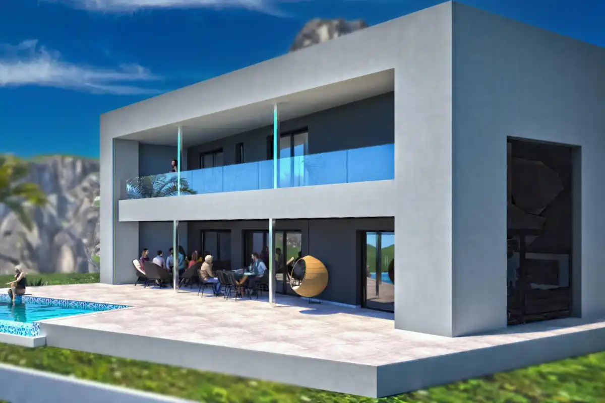 Vista exterior de Casa o chalet en venta en La Nucia con Piscina