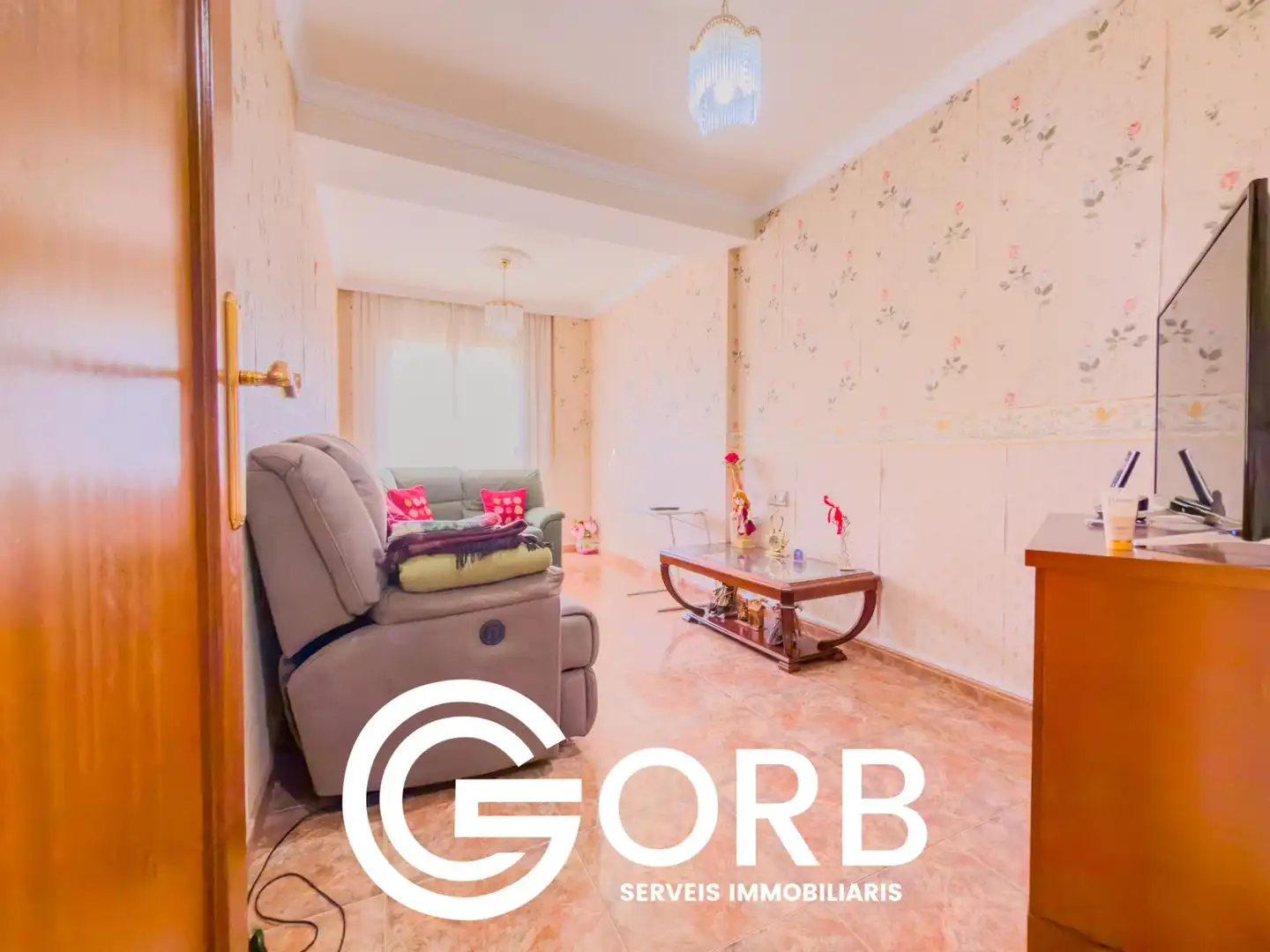 Sala de estar de Piso en venta en Mataró con Terraza y Balcón